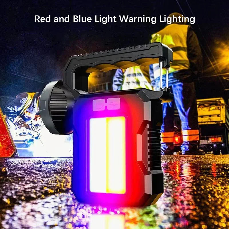 Carvallo OutdoorPro Solarlampa & Sökstrålkastare | COB-Arbetsljus | Uppladdningsbar | Utomhus & Nödsituationer Carvallo