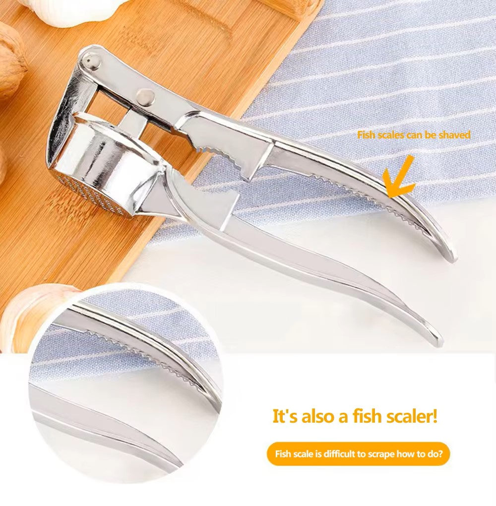 Robust vitlökspress i rostfritt stål Carvallo