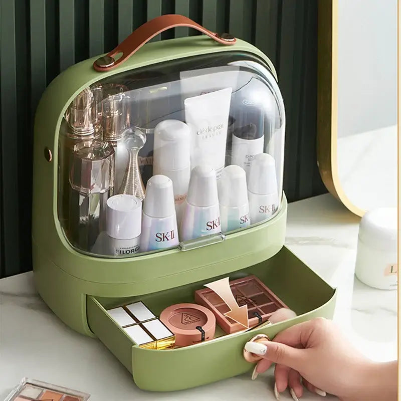 Royallure Makeup Cosmetic Organizer Box – 3-Färg PP Förvaring, 10.6×13” Smyckesorganisatör Carvallo