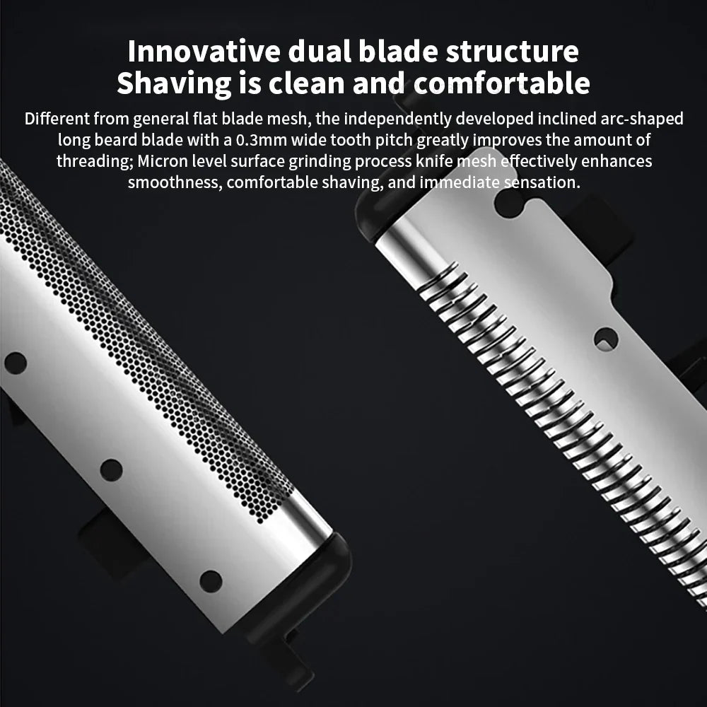 Royallure Elektrisk Rakapparat Dubbel Blad med Hög Hastighet Motor, IPX7 Vattentålig Rakkniv Carvallo