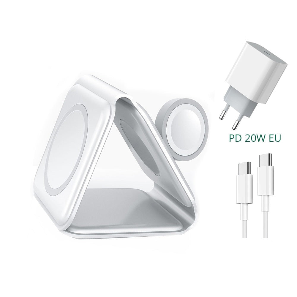 Vikbar magnetisk trådlös laddare-Electronics-Hemnix-Vit-Hemnix