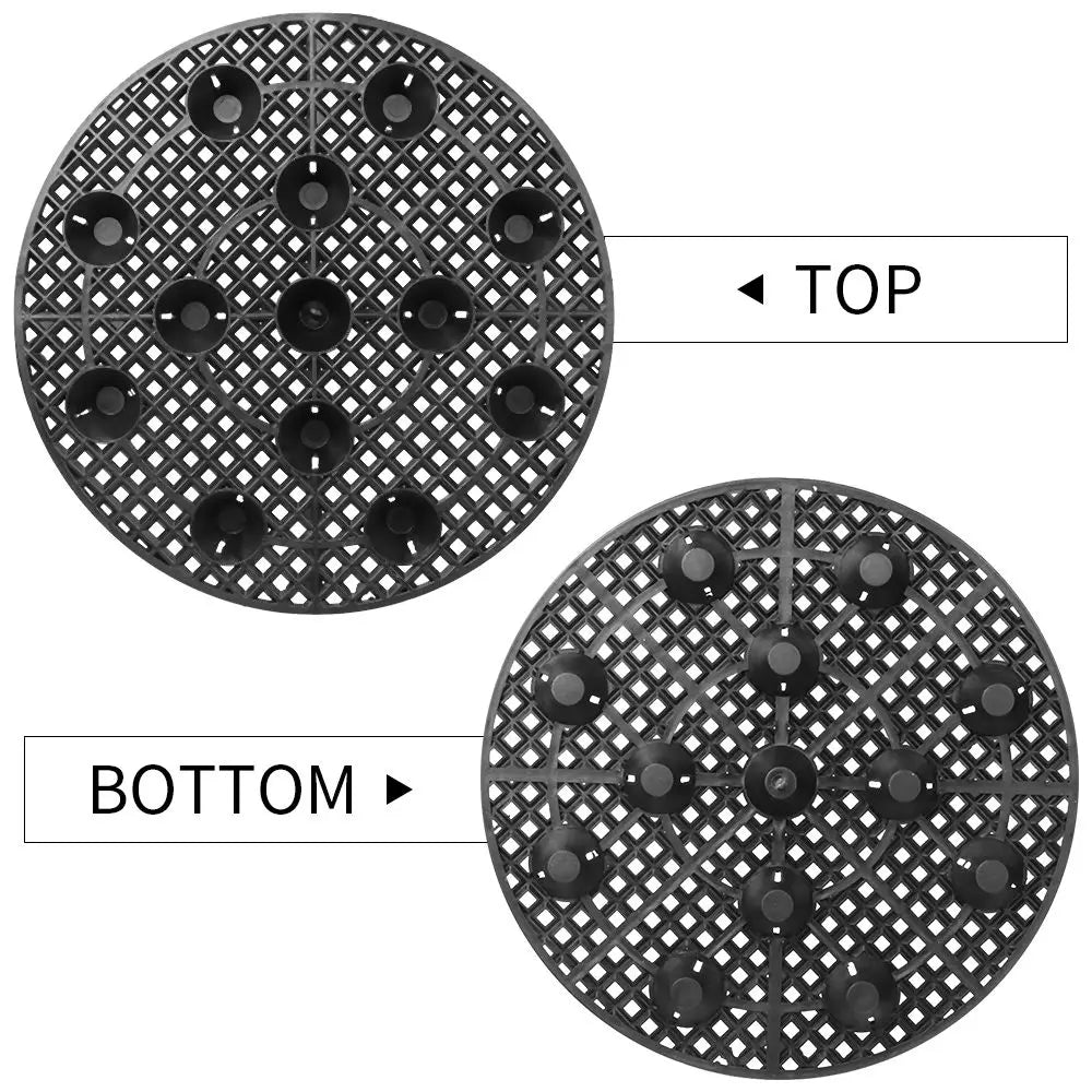Carvallo växtkruka underlägg med ståfunktion | Golv- & terrasskydd | 20/30/40 cm Ø | För inomhus & utomhus Carvallo