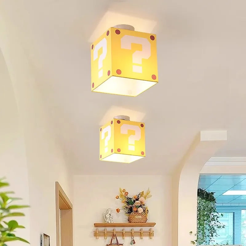 Retro Pixel Taklampa | Frågeblockstil | E27-fattning | 3 ljuslägen Carvallo