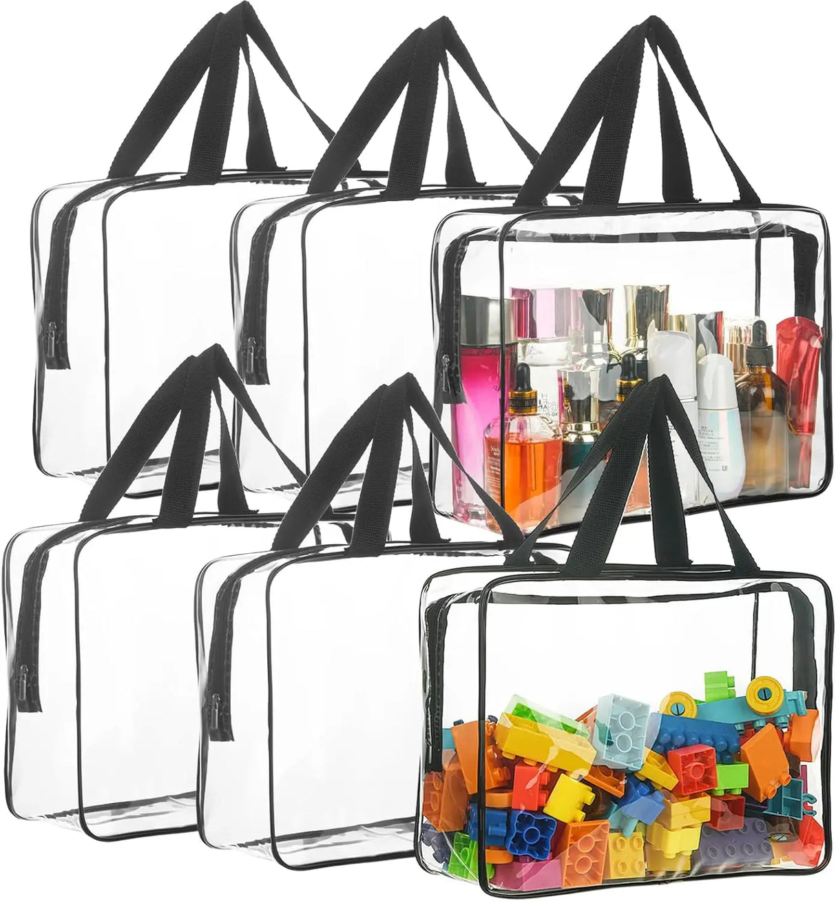 Carvallo-uppbevaringsväska ClearyBag Kids | Transparent & Vattentät | För pussel, böcker, byggklossar & resor | 30×22×10 cm Carvallo