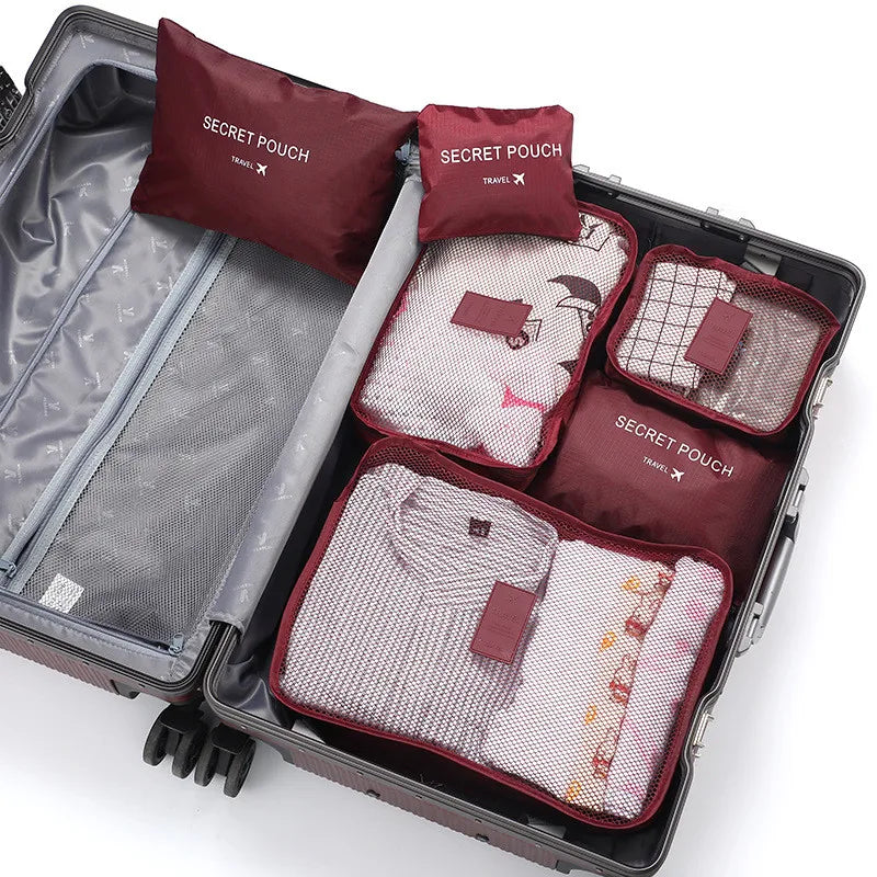 Carvallo Packwürfel Set | 6-delat | Vattentät & Extra Volym | Resväska Organizer för Herrar Carvallo
