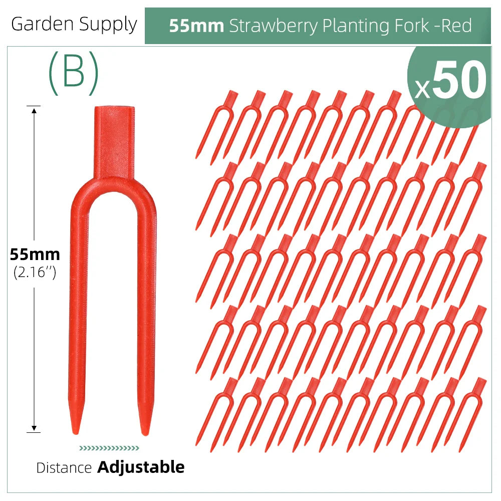 Carvallo | 50-piece set plant stem and vine fixers | 5.5 cm & 6.5 cm | Stable attachment for strawberries, watermelons & climbing plants Carvallo