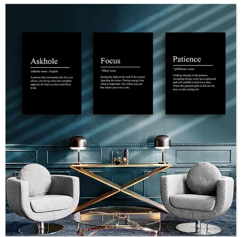 Success & Focus – Minimalistisk Motivationsposter på Canvas Hemnix