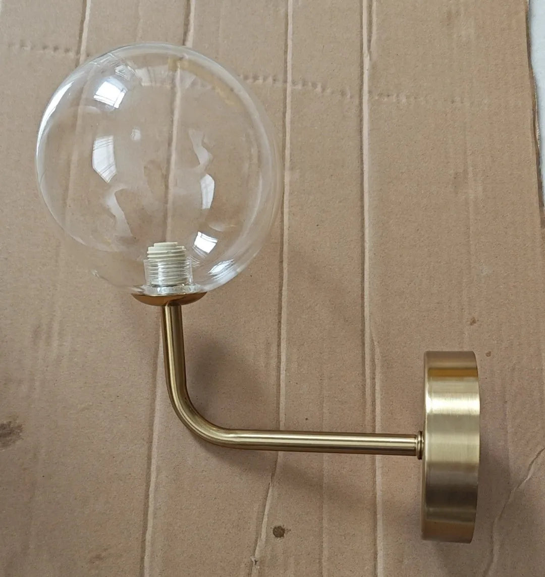 NordicLuxe - Glas Vägglampa - Modern LED Lampa för Sovrum och Vardagsrum Carvallo