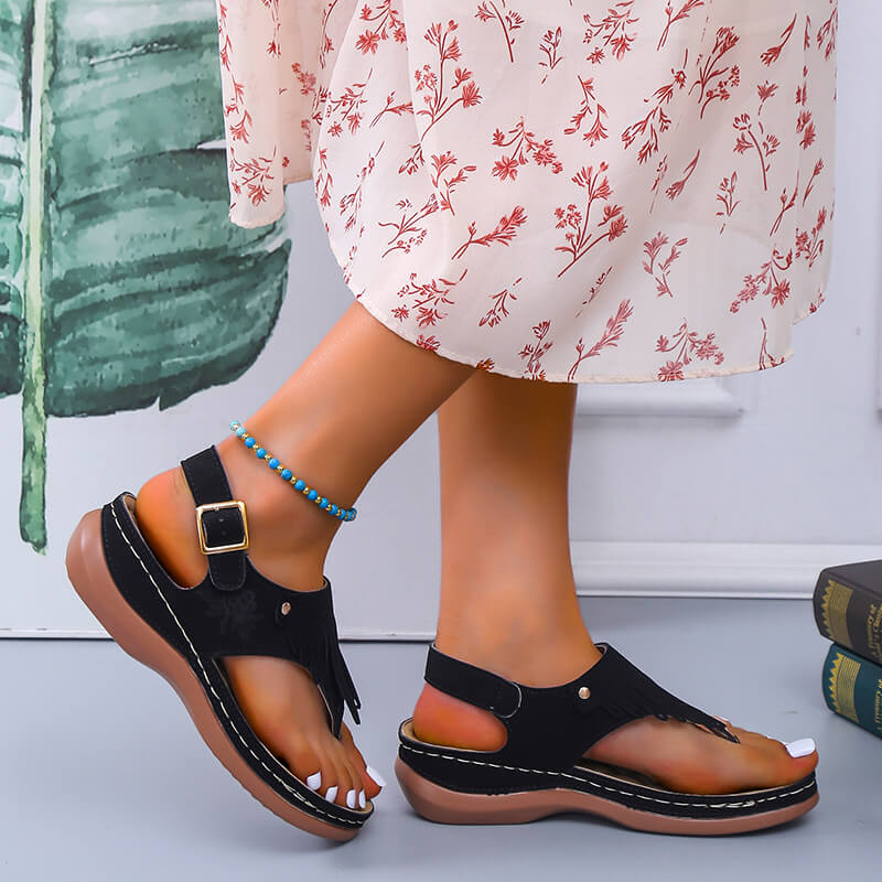 Strand sandaler med tofsar-Shoes for Women-Hemnix-Hemnix
