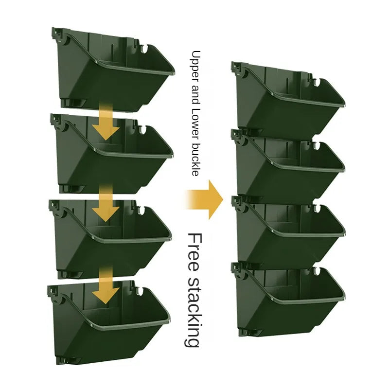 Carvallo Box | Hängande växtlådor för vertikala trädgårdar & blomväggar | Plastbehållare för balkong, staket & trädgård Carvallo