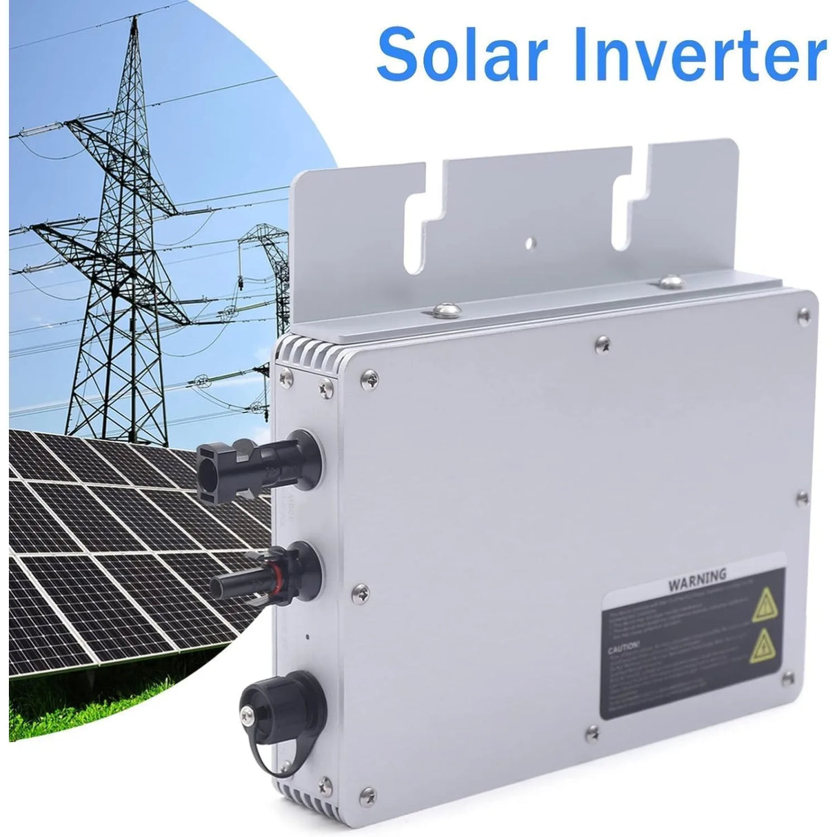 Carvallo-växelriktare Solvion WVC-300 | 300 W | Med MPPT & återströmsskydd | IP65 | För nätanslutna solsystem Carvallo