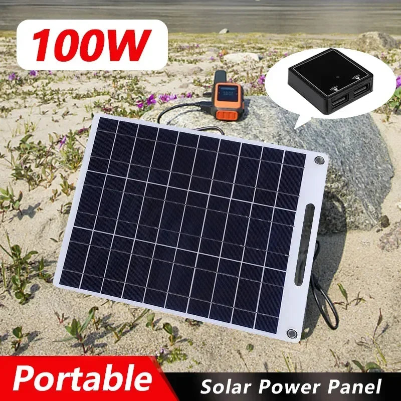 Carvallo Solarpanel SOLVION Charge 100W | 5V | Dual USB | Vattentät | Utomhus & Camping Carvallo