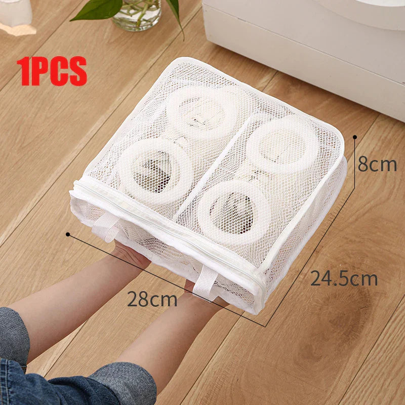 Carvallo Tvättpåse för skor | Maskintvättbar & Anti-deformation | Dragkedja & Nätmaterial | För resor & förvaring Carvallo