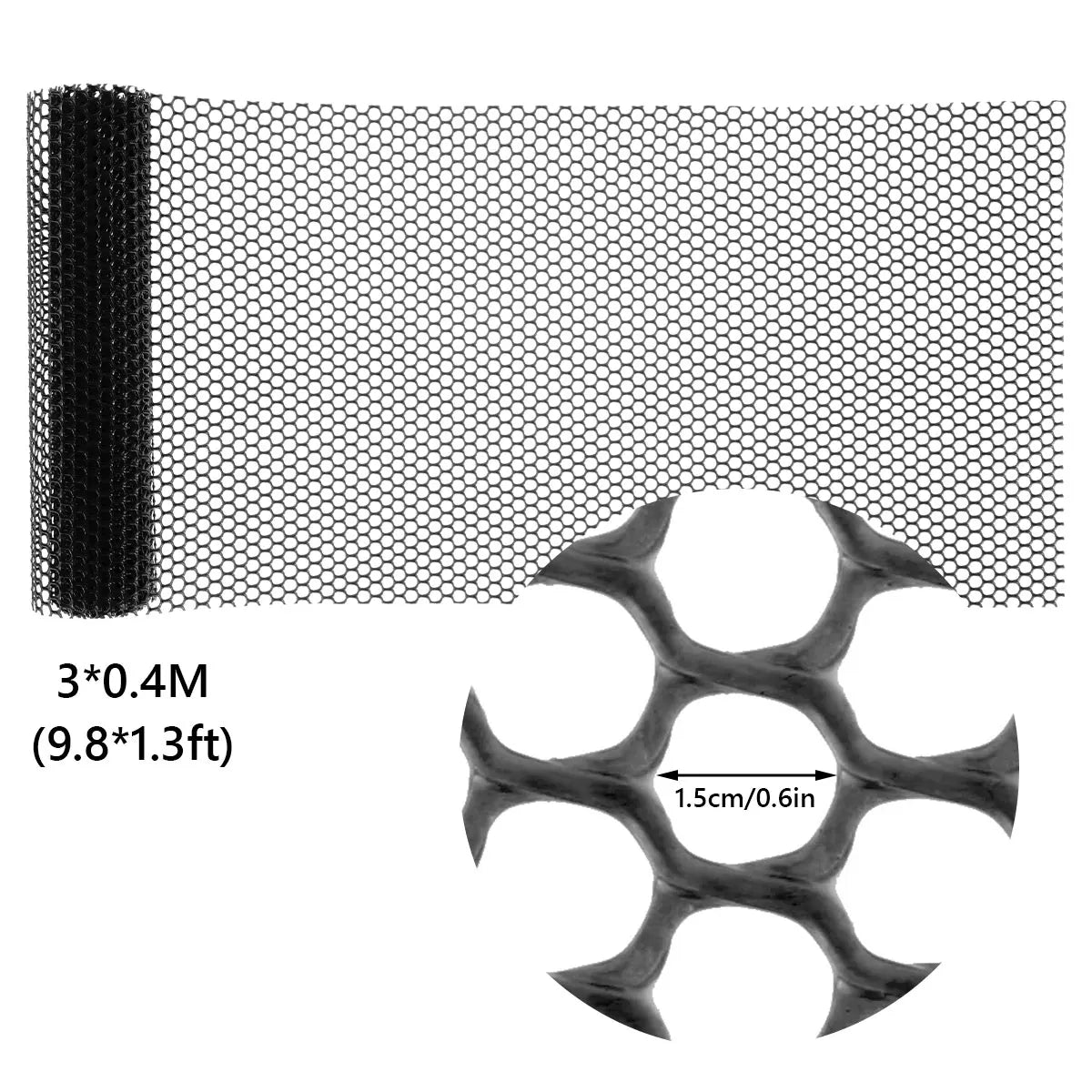 Carvallo Mesh | Plaststängselnät för trädgård & stångskydd | 300 × 40 cm / 600 × 40 cm | Väderbeständig & kan anpassas Carvallo