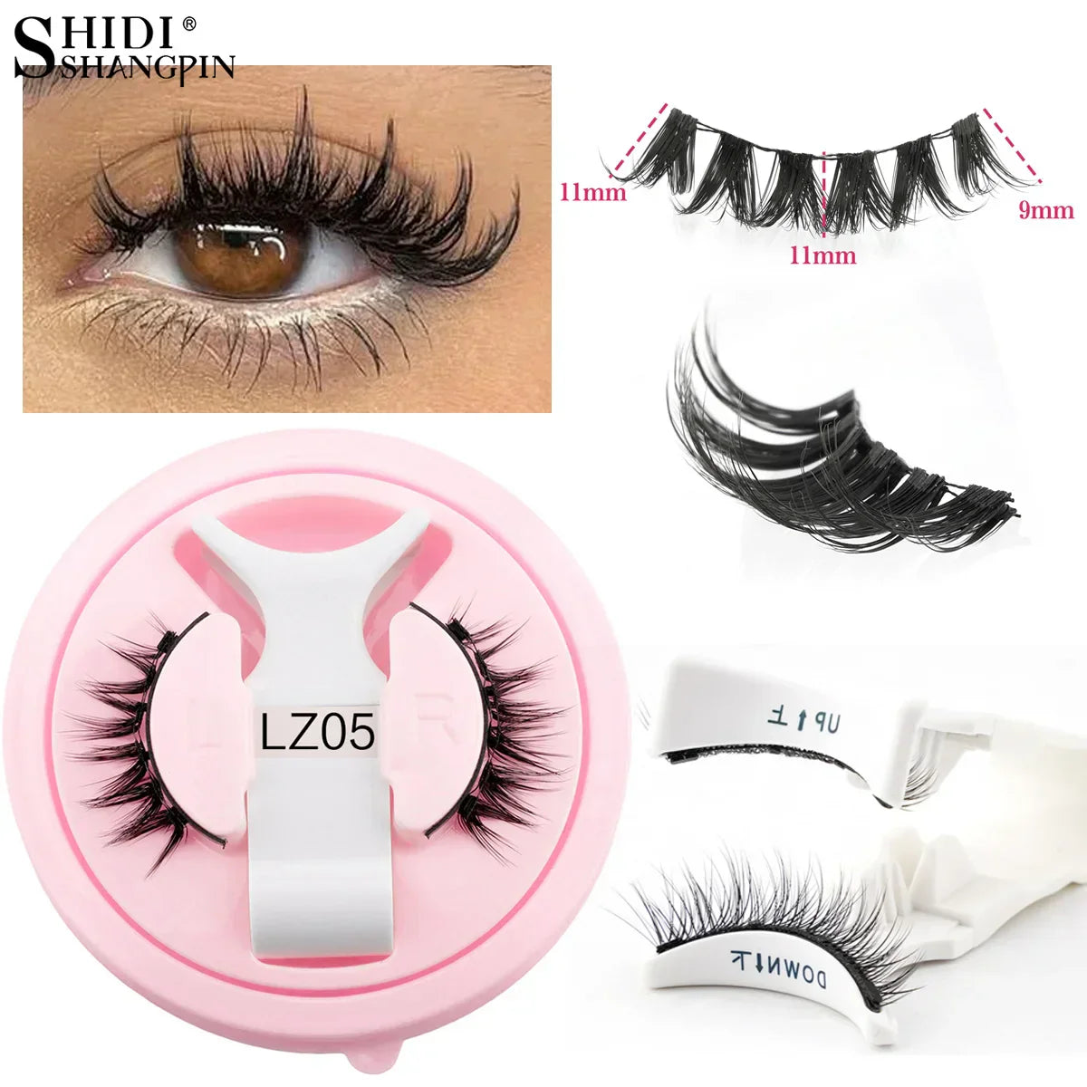 Carvallo Vipper MagneLure Set | 1 Par Återanvändbara Fake Lashes + Carvallo Pincett | Hantverk & Naturlig Carvallo