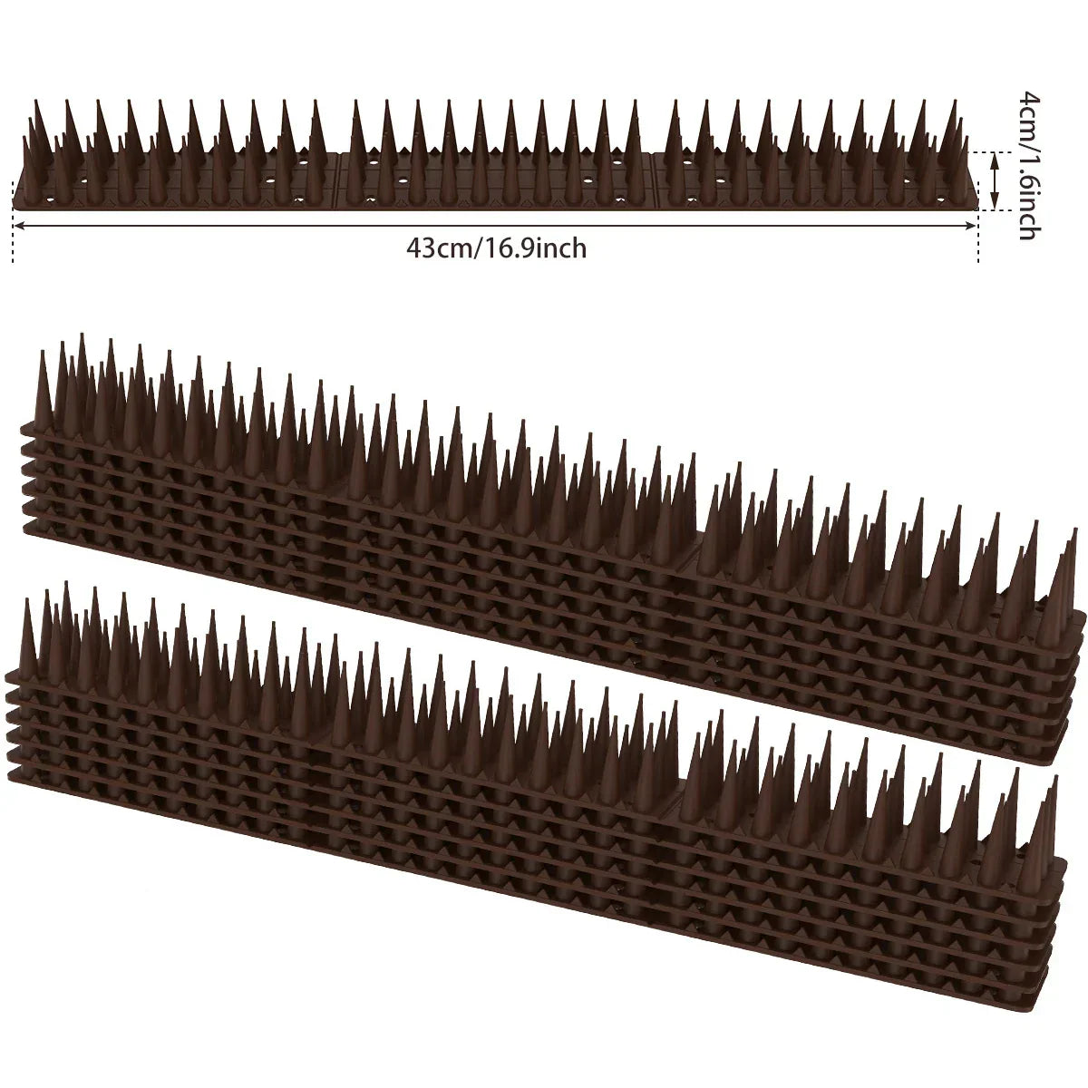 Carvallo 12/20-set fågelskyddsspikar | Avtagbar & djurvänlig | Anti-klättringsskydd för staket, fönsterbräda & takkant Carvallo