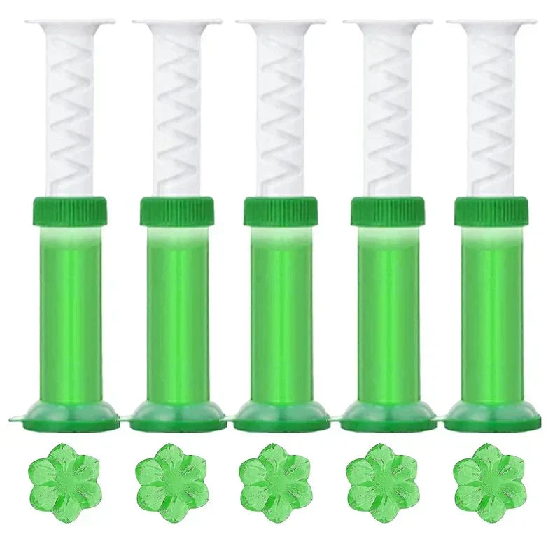 Carvallo WC-Gelblommor | Doftgel för toalett & urinal | Rengörande, Antibakteriell & Dekorativ | 12 blommor per stick Carvallo