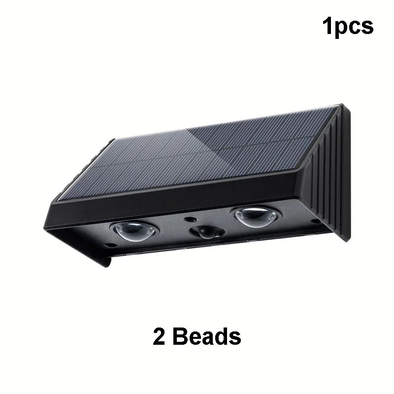 Carvallo Solar Vägglampa Utomhus | Automatisk Ljus vid Mörker | IP54 Vattentät | LED Varmvit | För Trädgård & Balkong Carvallo