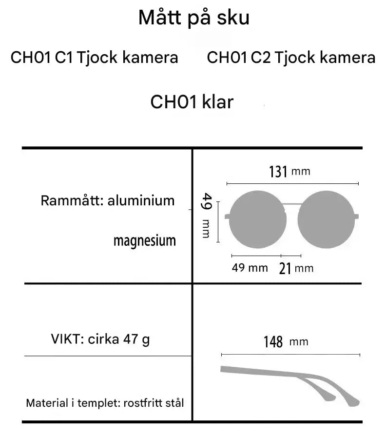 Solvyn – Justerbara Runda Solglasögon för Män & Kvinnor | Polariserade med ND-Liknande Filter och Retrostil-Sunglasses-BB-Hemnix