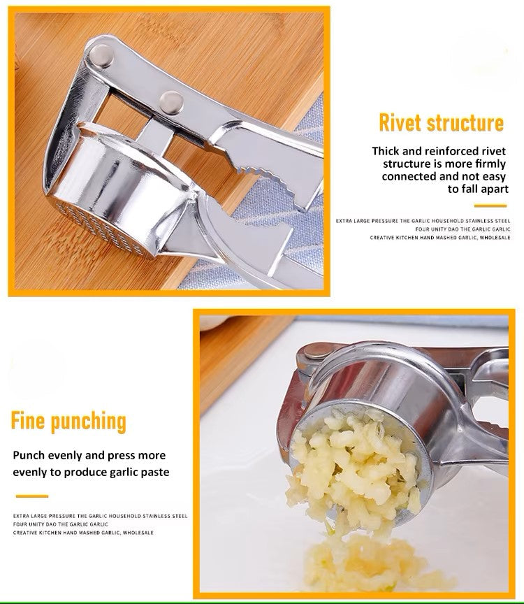 Robust vitlökspress i rostfritt stål Carvallo