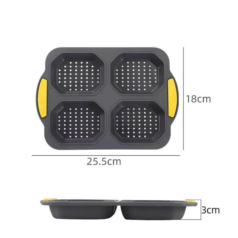 Carvallo SilicoBake | Silikonform för hamburgerbröd | Non-stick & värmeresistent | Fällbar & återanvändbar Carvallo