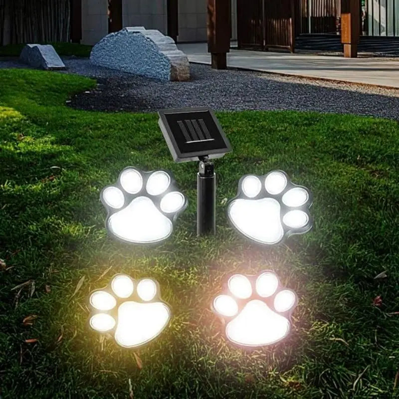 Solarlampa med tassavtryck design – LED trädgår belysning i multicolor för utomhusbruk Carvallo