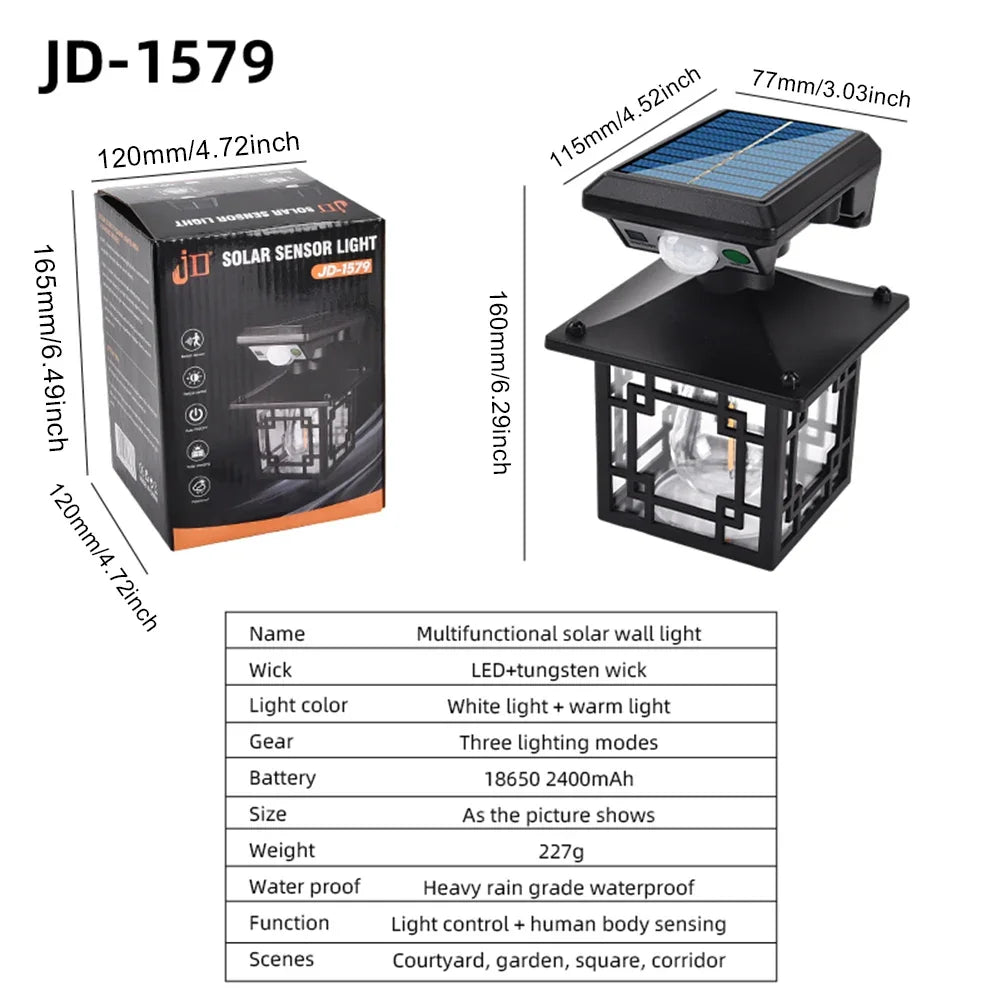 Carvallo Vägglampa SafeLuma Sensor | IP65 Vattentät | Rörelsesensor & Smart Ljusstyrning | För Trädgård, Gård & Terrass Carvallo