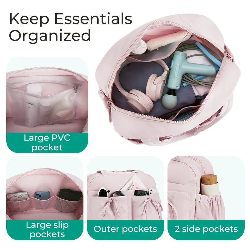 Carvallo Stor damresväska med axelrem | Stilig handväska & axelväska för vardag, arbete, skola & sport | Lätt weekendväska med mycket förvaringsutrymme Carvallo