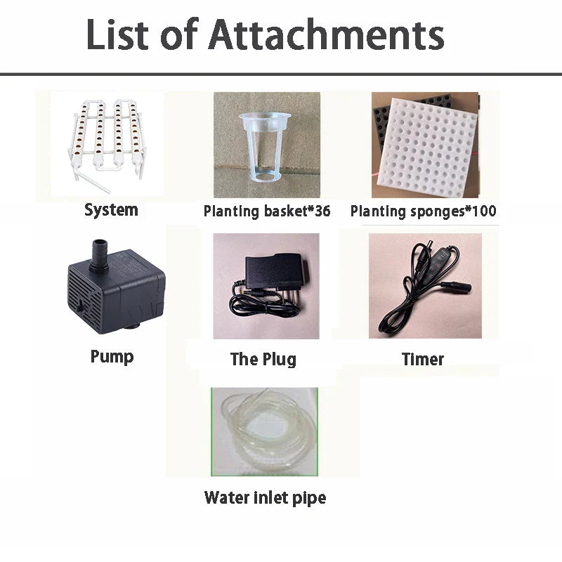 Carvallo | Hydrokultursystem med 36 plantplatser | Jordlös PVC-rörledning för grönsaker och örter | Komplett odlingsset Carvallo