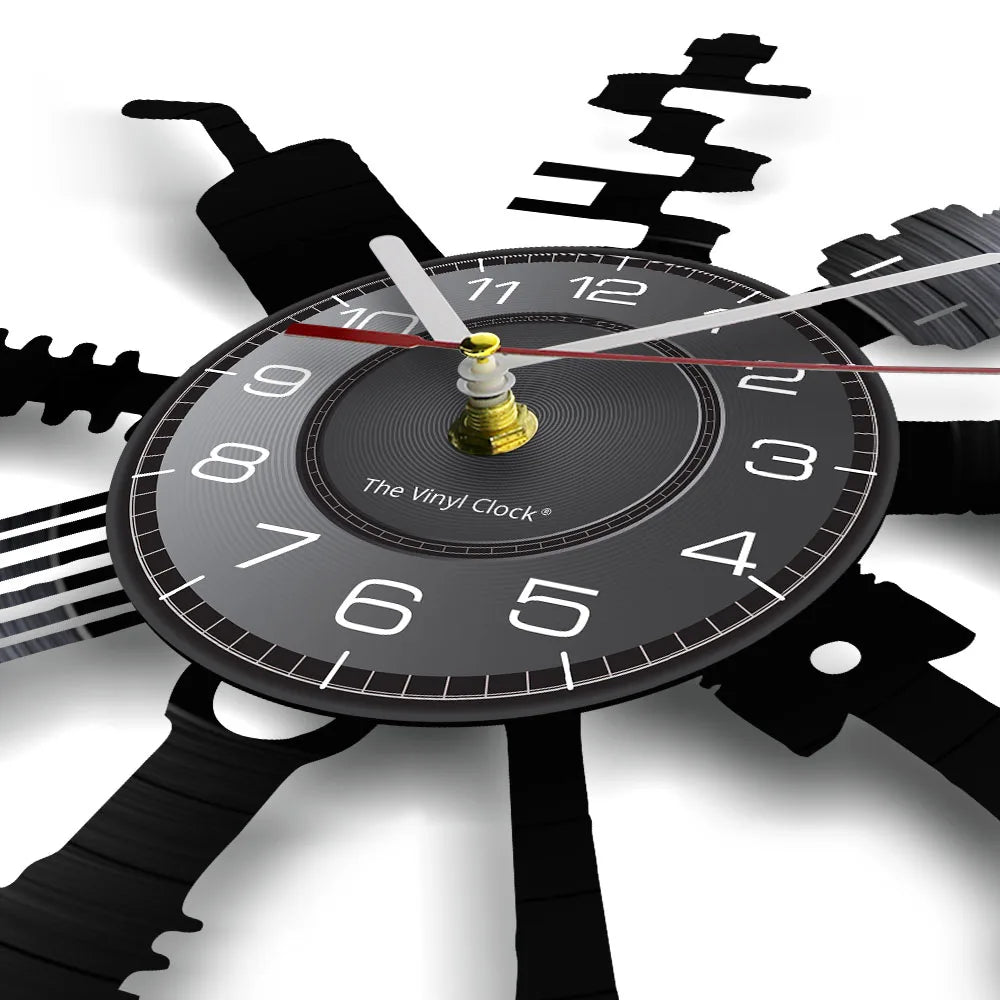 AutoReparation - Vinyl Väggklocka med Modern Garage Design Carvallo