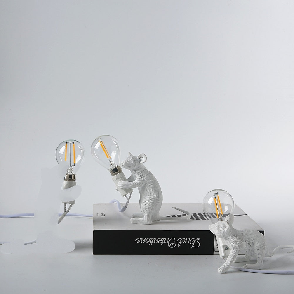 Söt mus bordslampa-Lights-Hemnix-Set Vit-Hemnix