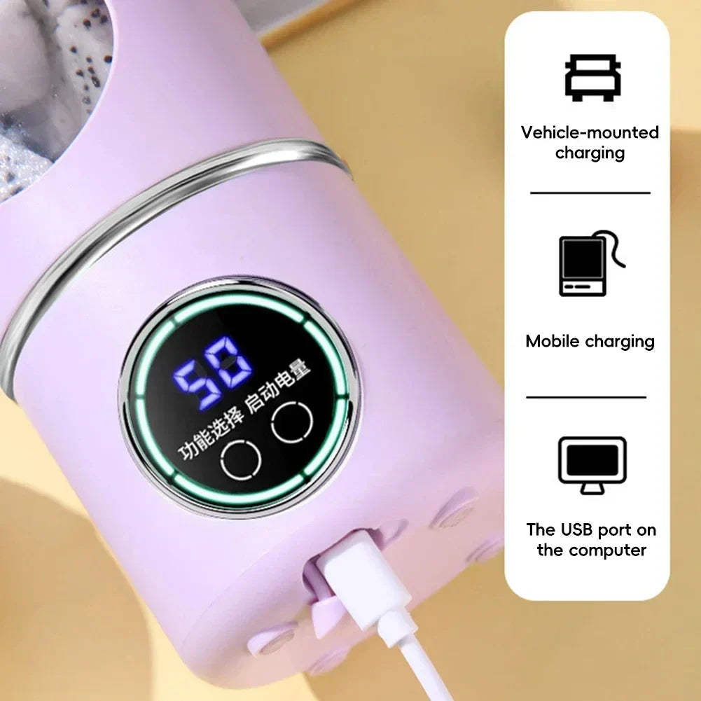 Carvallo Mixer VitaBlend Pro | 2-i-1 Mix & Drickflaska | 700 ml | 12-bladssystem | USB-uppladdningsbar Carvallo