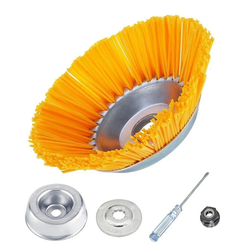 Carvallo 220 | 8-tums ogräsrad med nylonborsthuvud | För grästrimmers & röjsågar | För stenfogar & kanter Carvallo