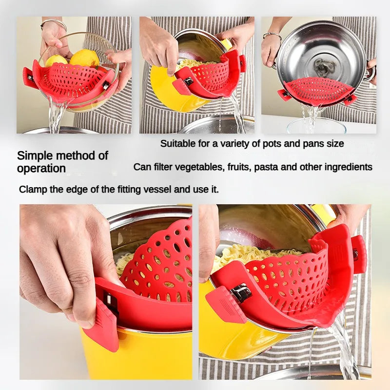 Carvallo Silikon-Avgjutningshjälp | Universellt Clip-On Silo | Anti-Överflödesdesign | För Kastruller & Stekpannor | BPA-fri Carvallo