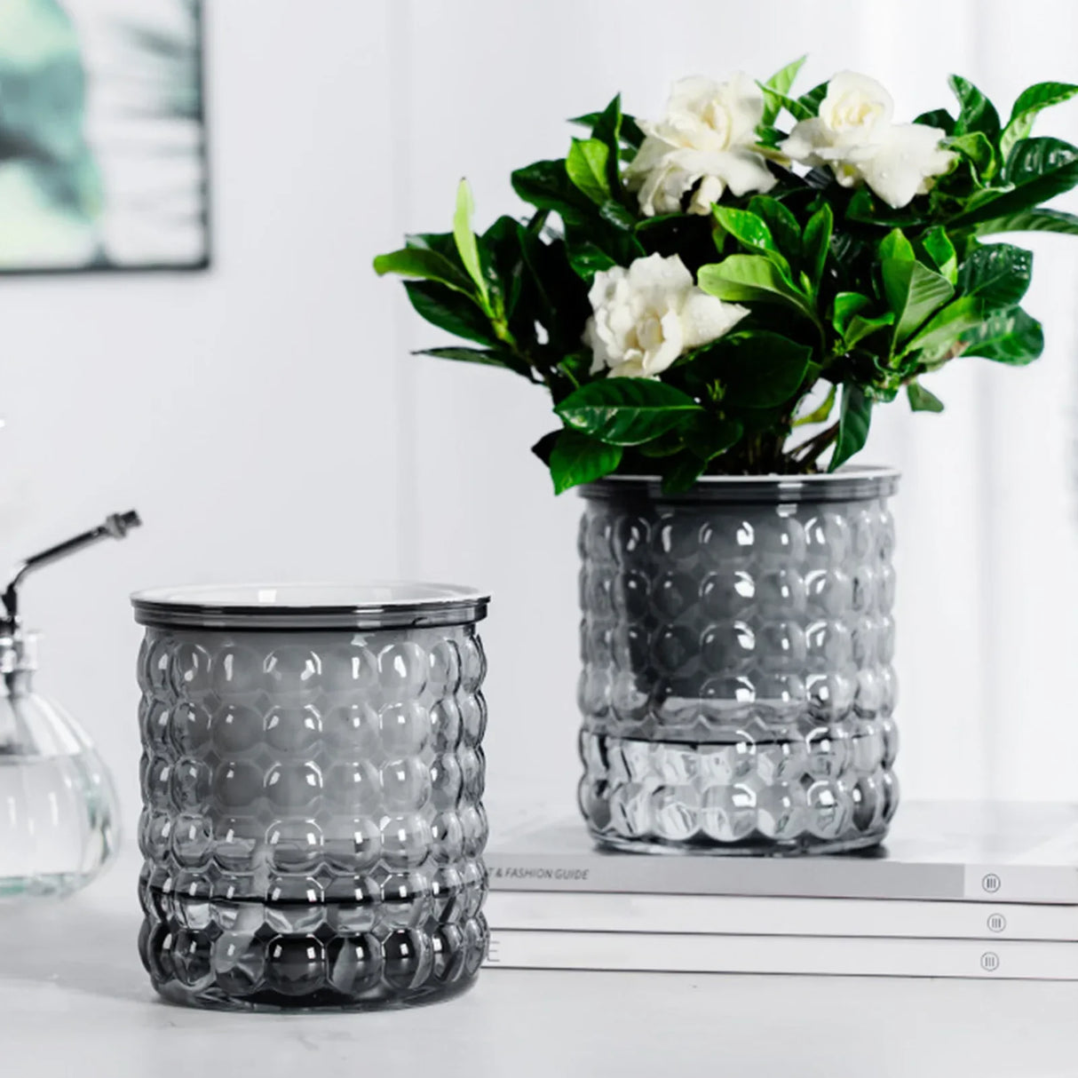 Carvallo Hydroponisk Blomkruka | Självbevattnande & Modern | För Inomhusväxter | 3-pack Carvallo