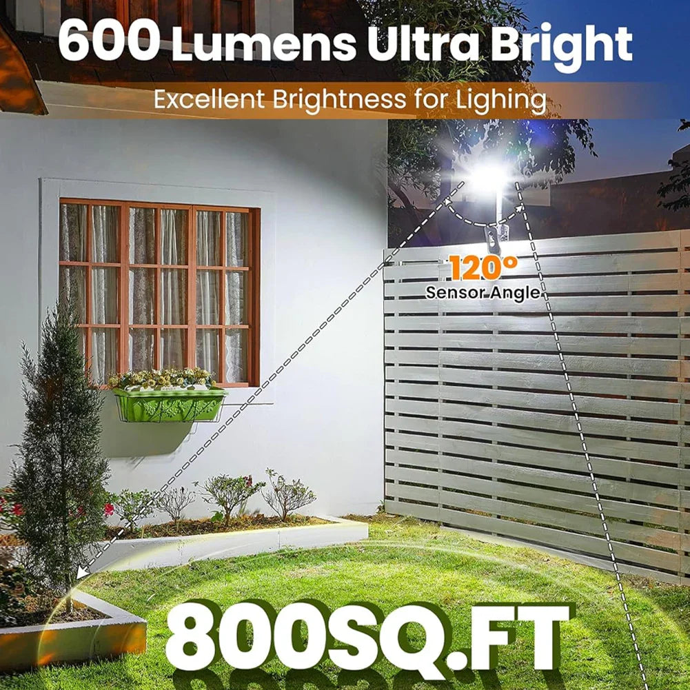 Carvallo Solar-vägglampa | 92 LEDs | Rörelsesensor & 3 lägen | IP65 Vattentålig Carvallo