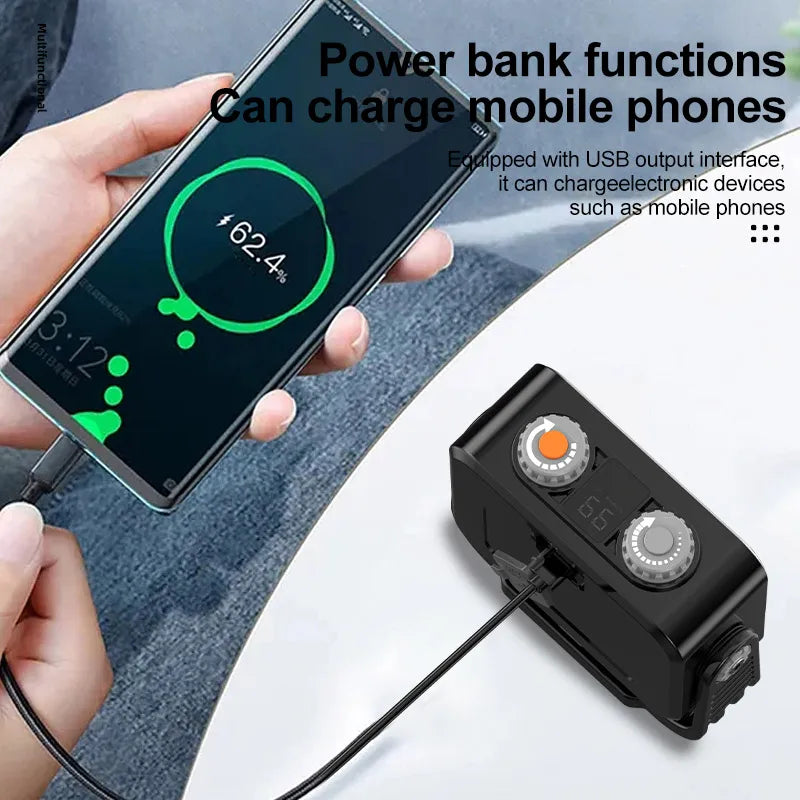 Carvallo Arbetsstrålkastare | 8000 mAh Batteri | Steglöst Dimmbar & Återuppladdningsbar | COB-LED Campingljus med Hängare & Magnet Carvallo