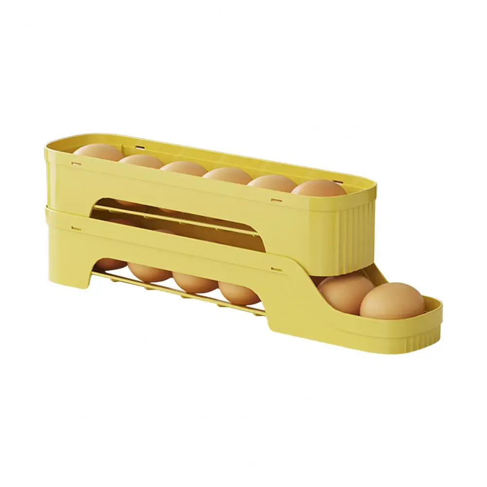 Carvallo RolloMaxx | 4-lagers äggorganisatör | Platsbesparande & Självrullande | Transparent design Carvallo