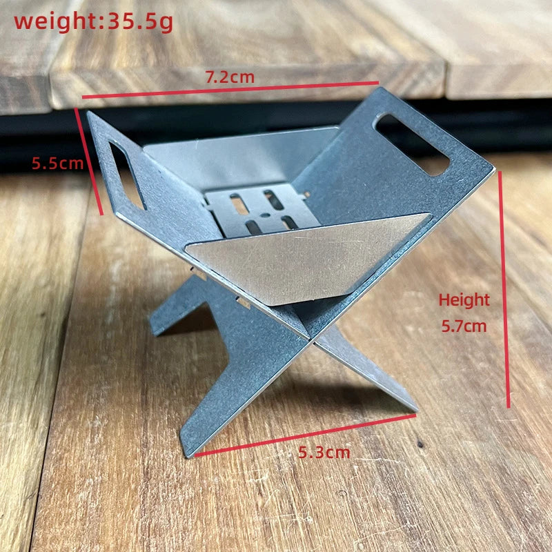 Carvallo Essence Mini-aromatermisk ugn av titanlegering | Fällbar alkoholugn & rökelsehållare för camping & hem – Ultralätt & bärbar Carvallo