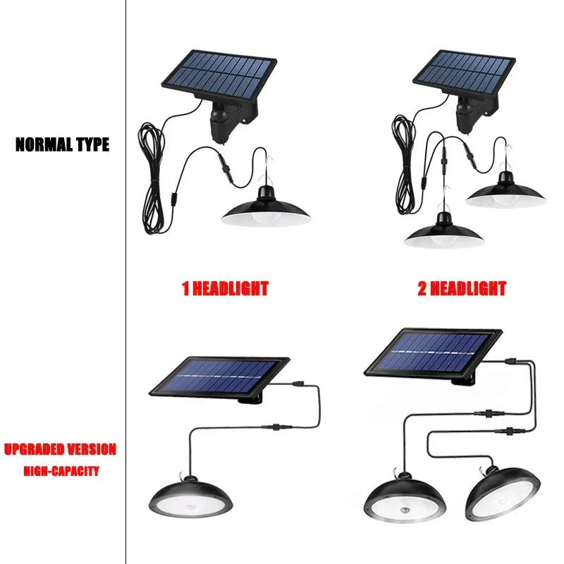 Carvallo Solar Kromljus | Fjärrkontroll & Rörelsesensor | Inomhus & Utomhus | 1/2 Ljus huvuden Carvallo