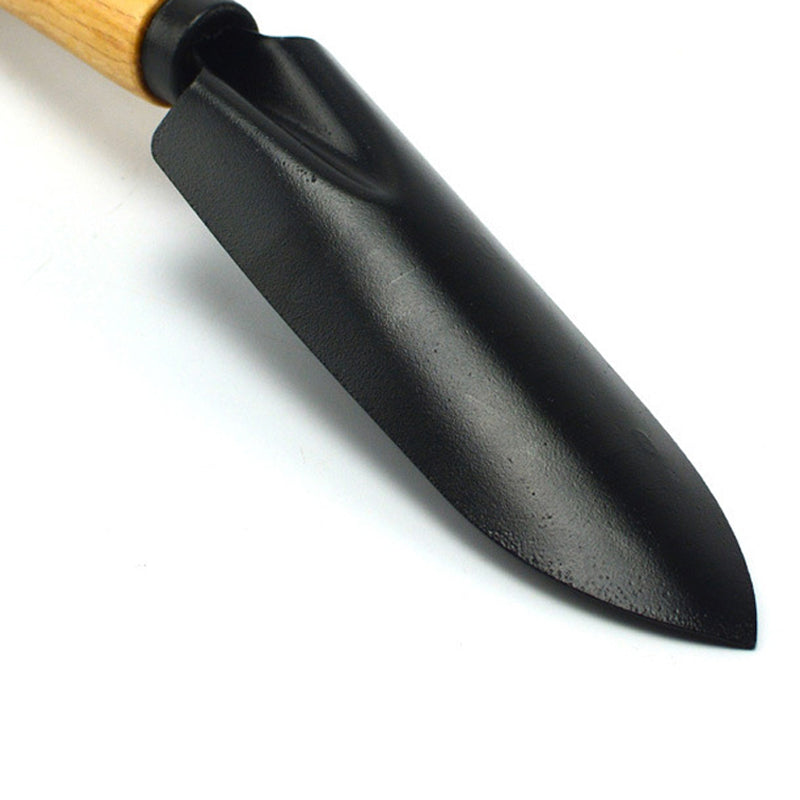 Carvallo trädgårdsspade i kolstål | Handspade med trähandtag | För blommor och planteringsarbete | 28 cm Carvallo