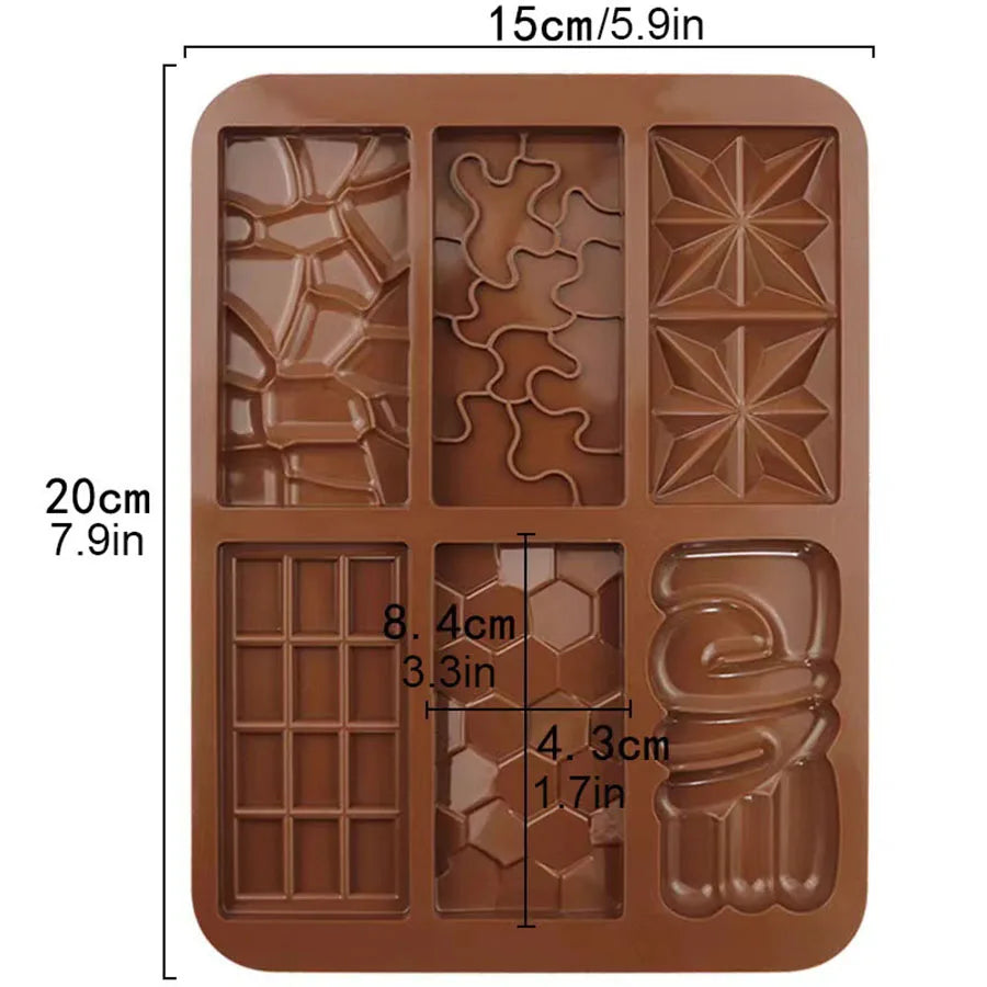 Carvallo Silikonform | 3D-chokladform i Dubai-design | Tunna plattor & fondant | För praliner, dekoration & bakverk Carvallo