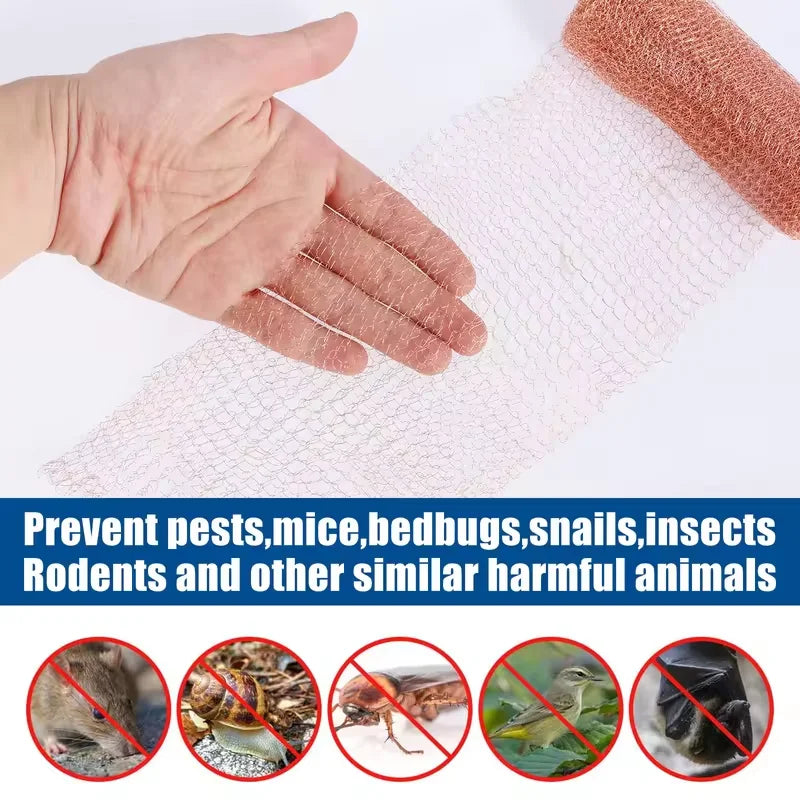 Carvallo Koppar-snäckstängsel Gitterband | Skydd mot snäckor i rabatten & trädgården | Olika längder | Rostfri & väderbeständig Carvallo