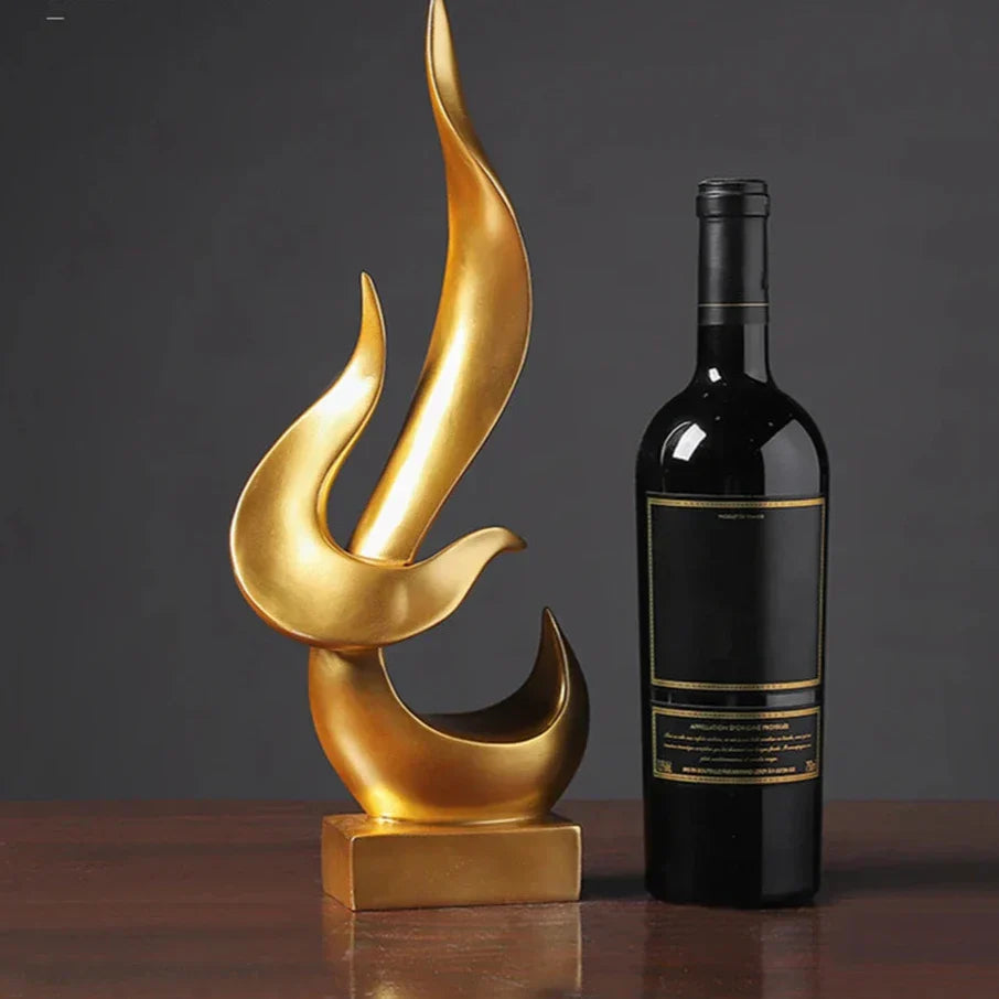 Eternal Ornament Sculpture | Abstract Resin Art | 15.3" Modern Dekor Carvallo