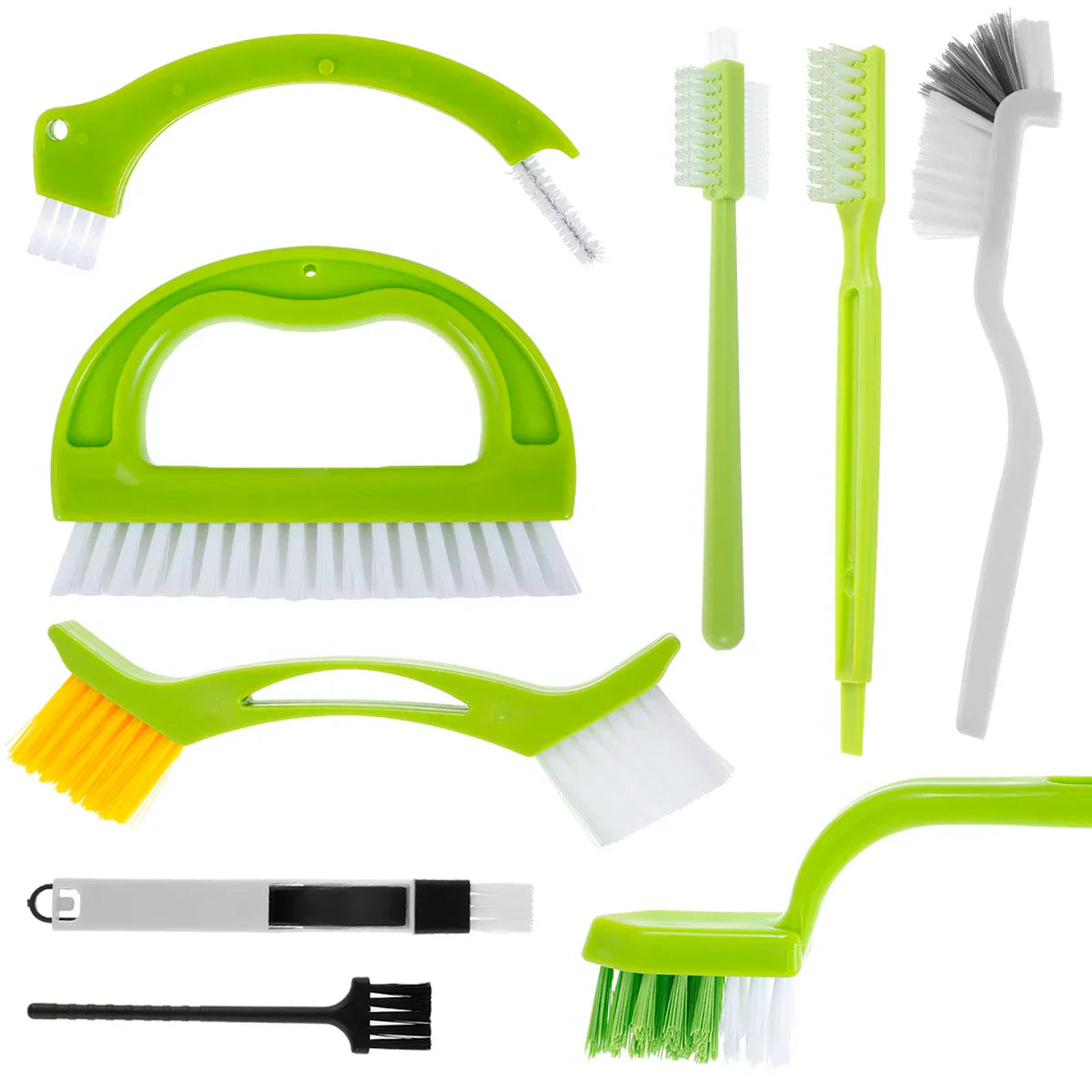 Carvallo Rengöringsborstar Set | 9-pack Fog- & Spårborstar | Ergonomisk & Återanvändbar | För Bad, Kök & Fönster Carvallo