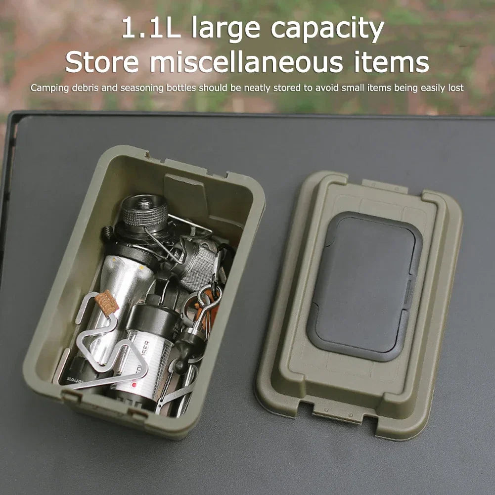 Carvallo Outdoor Förvaringslåda 1,1L | Fukt- & Torkdukar | Dammsäker & Bärbar | För Camping & Bagageutrymme Carvallo