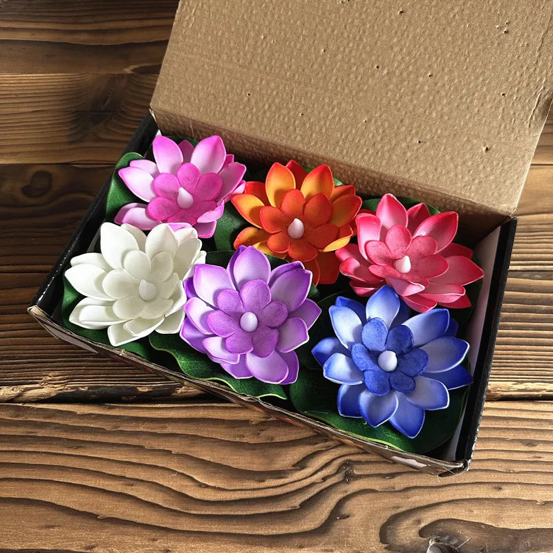 Carvallo Lotuslampa LUMILYA | LED Vattensensor | Varmvitt ljus | För damm, trädgård & fester Carvallo