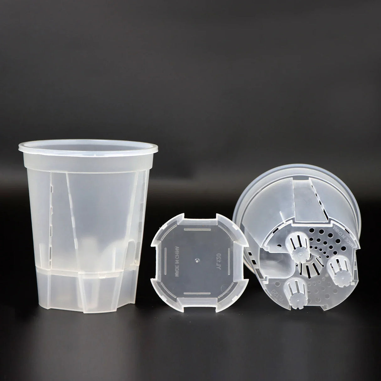 Carvallo Självvattnande Blumentopf | Transparent Design | För orkidéer & inomhusväxter | Med ventilation & vattentank Carvallo