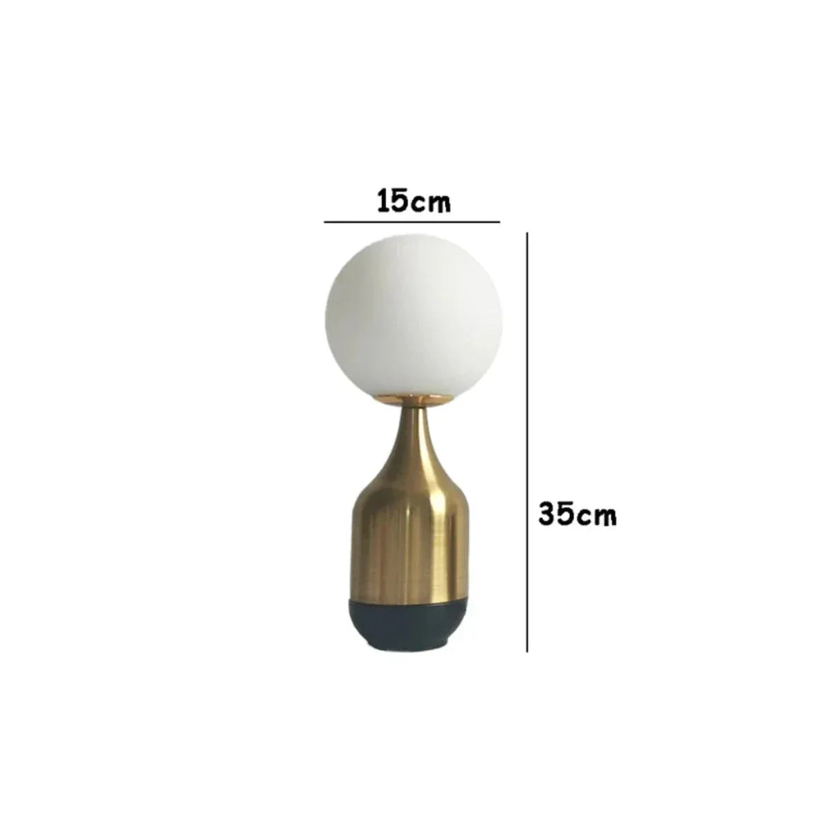 BrassGlow Lampa - Skandinavisk Glas-Kula-Nattlampa Carvallo