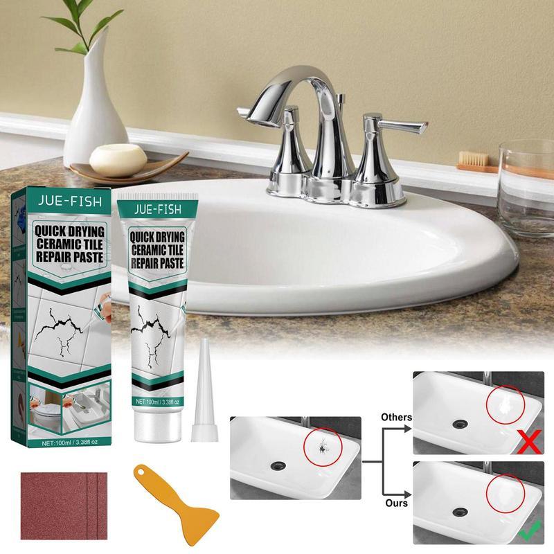 Carvallo Plattrepareringpasta | För keramik, porslin & marmor | 100 ml | Snabb, Stark & Mångsidig Carvallo